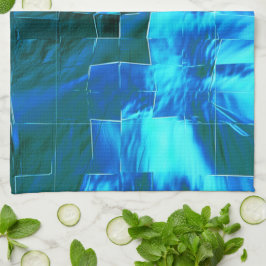 Duidelijke hemelmozaïek abstracte metalen textuur theedoek