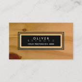 Duidelijke houttextuur Modern Classic Professional Visitekaartje (Voorkant)