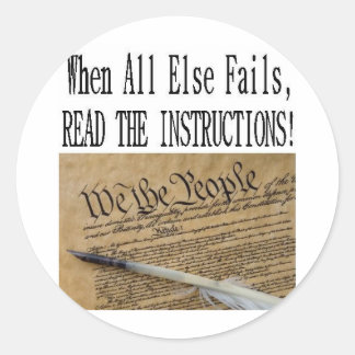 DUIDELIJKE INSTRUCTIES RONDE STICKER