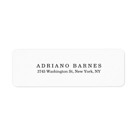 Duidelijke Klassieke Minimalistische Professionele Etiket (Voorkant)