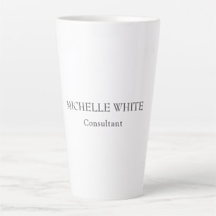 Duidelijke klassieke minimalistische professionele latte mok