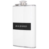 Duidelijke klassieke minimalistische zwart-wit ele heupfles (Links)