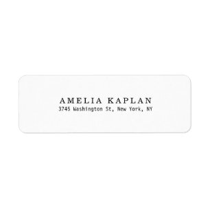 Duidelijke Klassieke Witte Minimalistische Profess Etiket