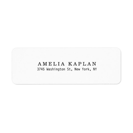 Duidelijke Klassieke Witte Minimalistische Profess Etiket (Voorkant)