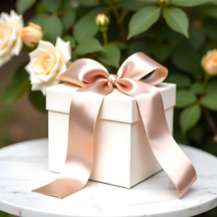 Duidelijke Kleur Elegante Huid Beige D2AFA1 Satijnen Lint
