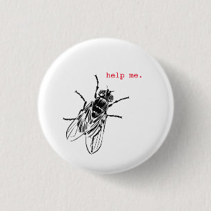 Duidelijke knop "Help mij" Ronde Button 3,2 Cm