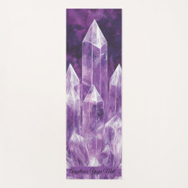 Duidelijke Kwarts Kristallen Geschilderd Ontwerp C Yogamat