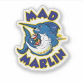 duidelijke Mad Marlin sticker (Voorkant)