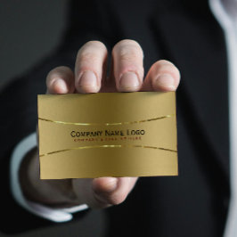 Duidelijke Metallic Faux Gold Roestvrij Staal Look Visitekaartje