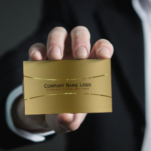 Duidelijke Metallic Faux Gold Roestvrij Staal Look Visitekaartje
