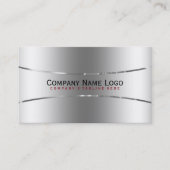 Duidelijke Metallic Faux Zilver Roestvrij Staal Ki Visitekaartje (Voorkant)