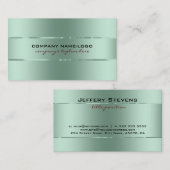 Duidelijke Metallic Groene Tint Roestvrij Staalbli Visitekaartje (Voorkant / Achterkant)
