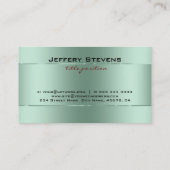 Duidelijke Metallic Groene Tint Roestvrij Staalbli Visitekaartje (Achterkant)