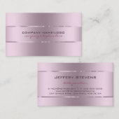 Duidelijke Metallic Roze Tint Roestvrij Staalblik Visitekaartje (Voorkant / Achterkant)