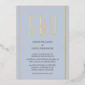 Duidelijke minimalistische chique moderne script b folie uitnodiging (Voorkant)