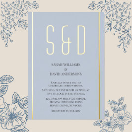 Duidelijke minimalistische chique moderne script b folie uitnodiging