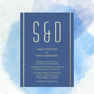 Duidelijke minimalistische chique moderne script b folie uitnodiging