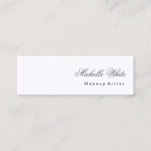 Duidelijke minimalistische moderne artiest mini visitekaartje (Voorkant)