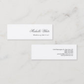 Duidelijke minimalistische moderne artiest mini visitekaartje (Voorkant / Achterkant)