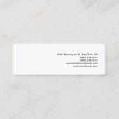 Duidelijke minimalistische moderne artiest mini visitekaartje (Achterkant)