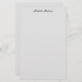 Duidelijke minimalistische moderne handschriftkall briefpapier (Voorkant / Achterkant)