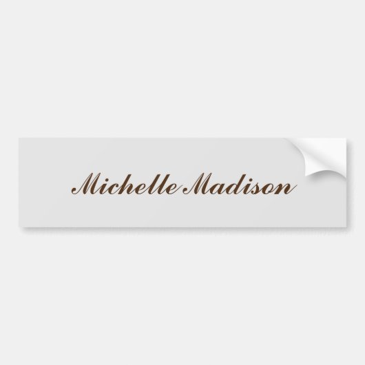 Duidelijke minimalistische moderne handschriftkall bumpersticker (Voorkant)