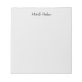 Duidelijke minimalistische moderne handschriftkall notitieblok (Voorkant)