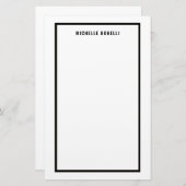 Duidelijke minimalistische Professional Briefpapier (Voorkant / Achterkant)