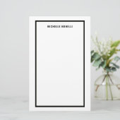 Duidelijke minimalistische Professional Briefpapier (Staand voorkant)