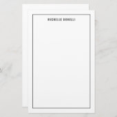 Duidelijke Minimalistische Professionele Modern Briefpapier (Voorkant / Achterkant)