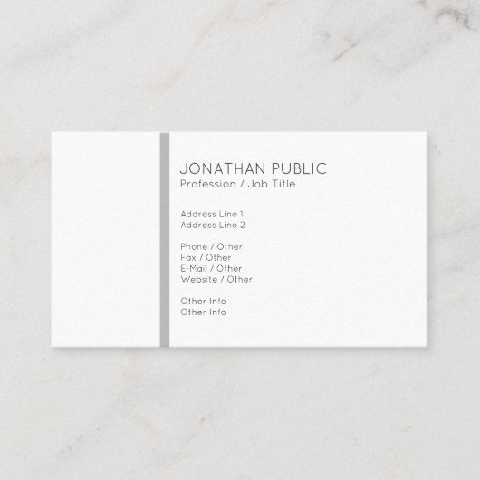 Duidelijke Minimalistische Professionele Moderne G Visitekaartje (Voorkant)