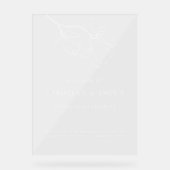 Duidelijke minimalistische Unplugged Wedding Cerem Acryl Bord (Voorkant)