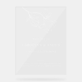 Duidelijke minimalistische Unplugged Wedding Cerem Acryl Bord