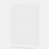 Duidelijke minimalistische Unplugged Wedding Cerem Acryl Bord (Hoek)