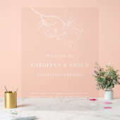 Duidelijke minimalistische Unplugged Wedding Cerem Acryl Bord (Huwelijk)