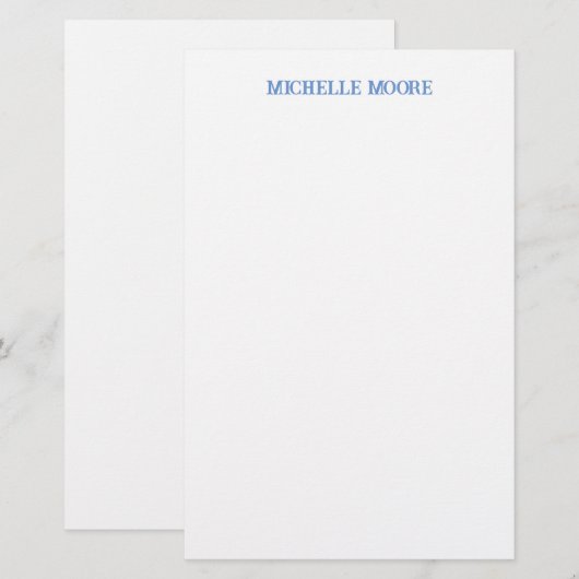 Duidelijke moderne minimalistische naam briefpapier (Voorkant / Achterkant)