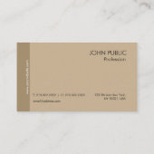 Duidelijke Moderne Professionele Elegante Bruin en Visitekaartje (Achterkant)