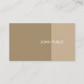 Duidelijke Moderne Professionele Elegante Bruin en Visitekaartje (Voorkant)