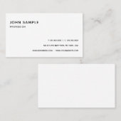 Duidelijke Moderne Professionele Elegante Witte Ee Visitekaartje (Voorkant / Achterkant)