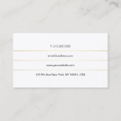 Duidelijke Moderne Professionele Zwarte Elegante L Visitekaartje (Achterkant)