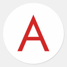 Duidelijke Moderne Witte Rode Monogram Initiaal Le