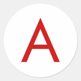 Duidelijke Moderne Witte Rode Monogram Initiaal Le Ronde Sticker