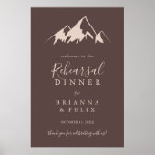 Duidelijke Mountain Rehearal Dinner Welcome Sign Poster (Voorkant)