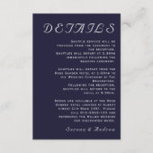 Duidelijke Navy Ultra Moderne Chique Solid Informatiekaartje (Voorkant)