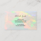 Duidelijke opaal afspraakkaart visitekaartje (Achterkant)