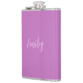 Duidelijke Orchidee & Lila Moderne Minimalist Heupfles (Links)