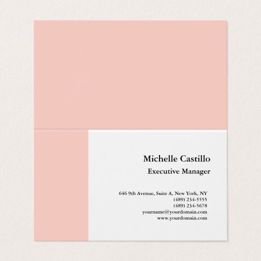 Duidelijke Professionele Minimalist Visitekaartje (Buitenkant ongevouwen)