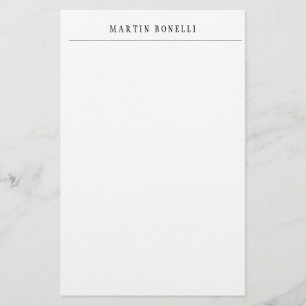 Duidelijke Professionele Zwart-wit Minimalist Briefpapier