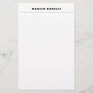 Duidelijke Professionele Zwart-wit Minimalist Briefpapier