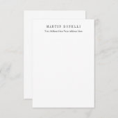 Duidelijke Professionele Zwart-wit Minimalist Informatiekaartje (Voorkant / Achterkant)